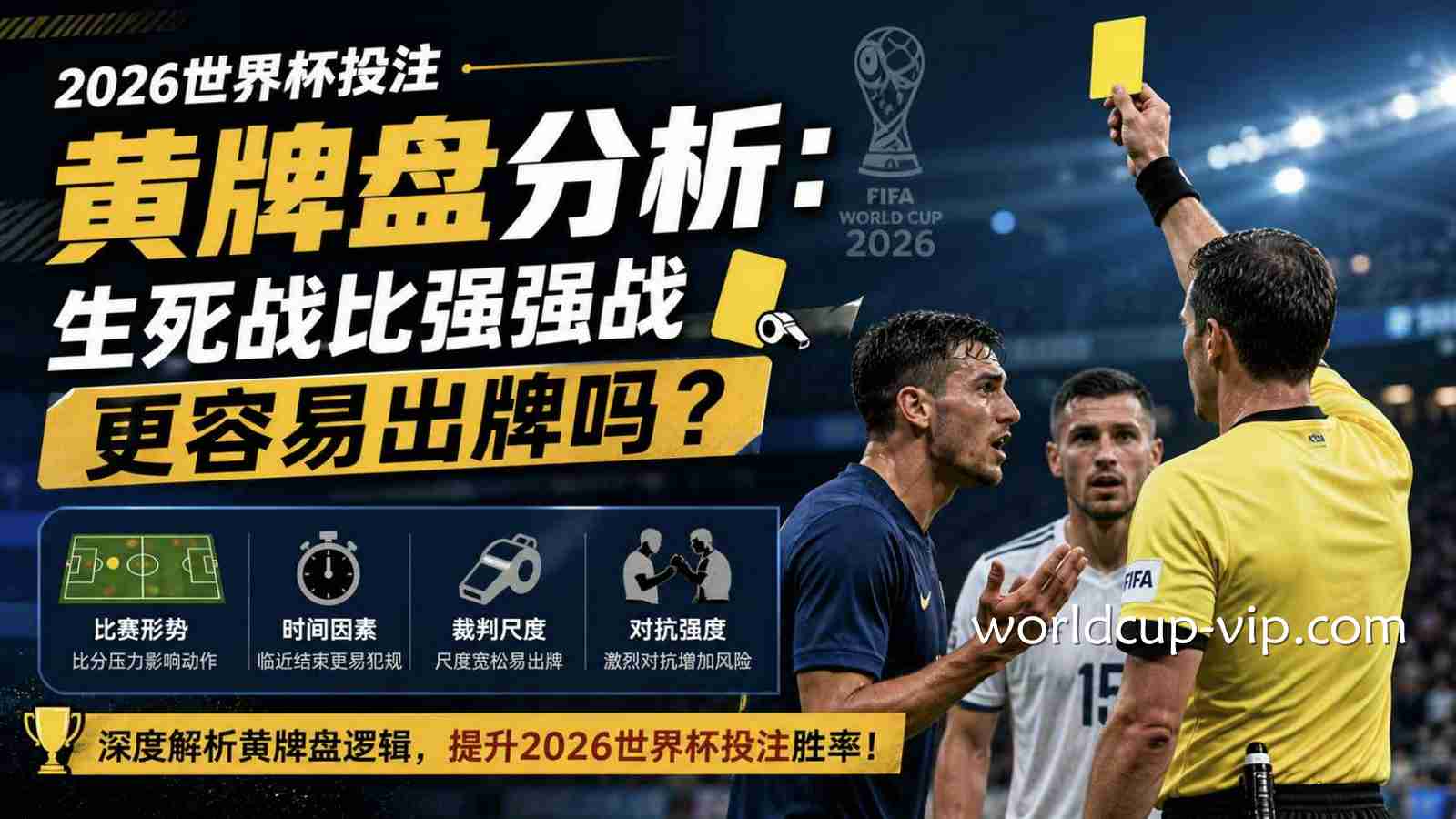 2026世界杯投注黄牌盘分析：生死战比强强战更容易出牌吗？