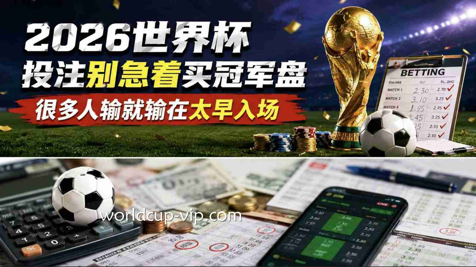 2026世界杯投注别急着买冠军盘,很多人输就输在太早入场
