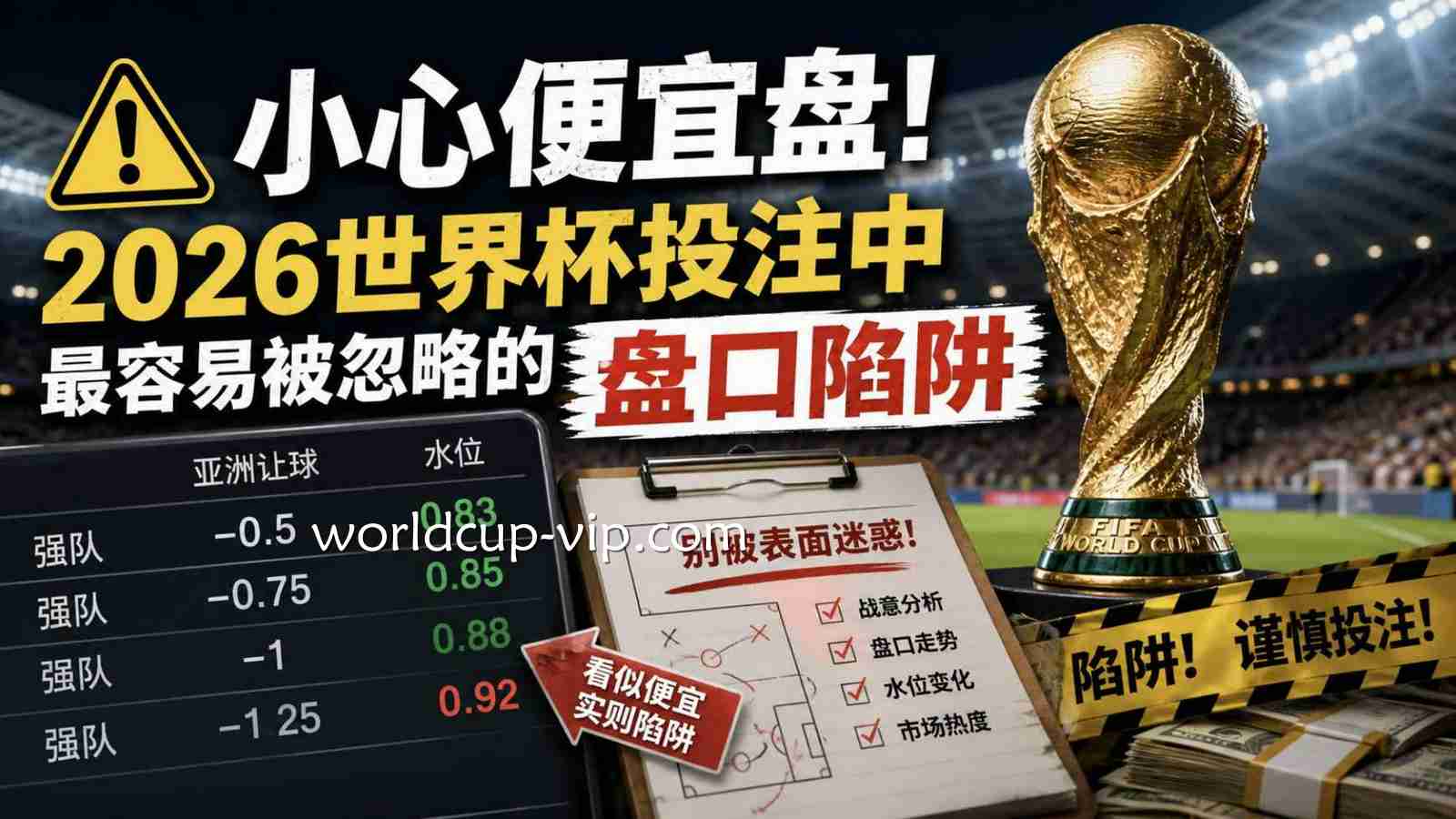 小心便宜盘！2026世界杯投注中最容易被忽略的盘口陷阱